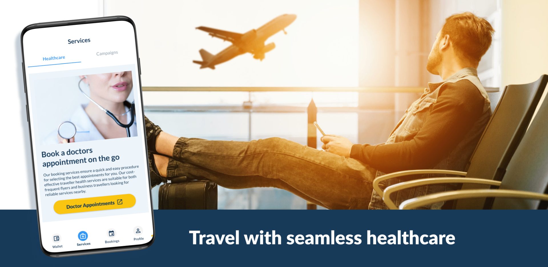 Illustrative white-label member experience powered by Health4Travel.